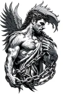 Prometheus chained tattoo design idea