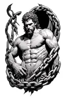 Prometheus chained tattoo design idea