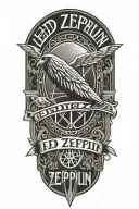 led zeppelin logo tattoo design idea
