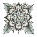 flower mandala design incorporating tattoo design idea