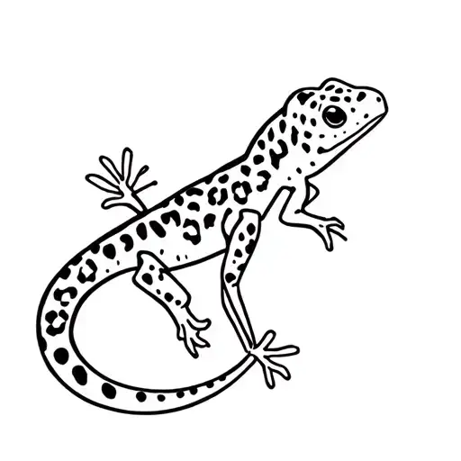 Leopard Gecko Simple Minimalist