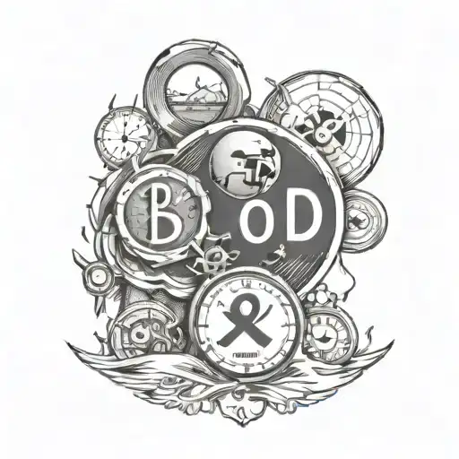 blood type 0+, travels, running tattoo design idea