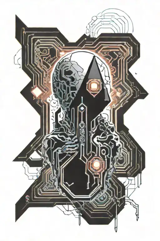 alone melting human tattoo design idea