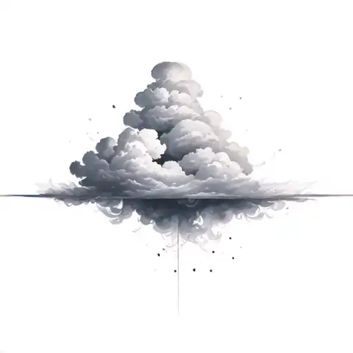 Coverup Clouds and Smoke tattoo design idea