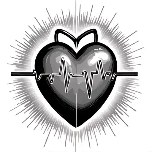 heart beat monitor flatline into date 12/27/2000 tattoo design idea
