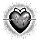 heart beat monitor flatline into date 12/27/2000 tattoo design idea
