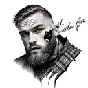 Torn skin with McGregor tartan  tattoo design idea