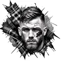 Torn skin with McGregor tartan  tattoo design idea