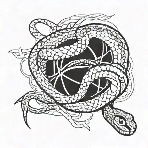 a basketball jersey with a snake around it tattoo design idea