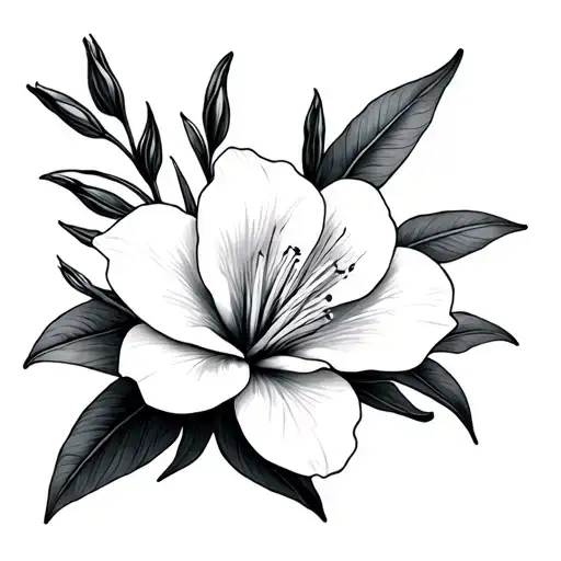 oleander tattoo design idea