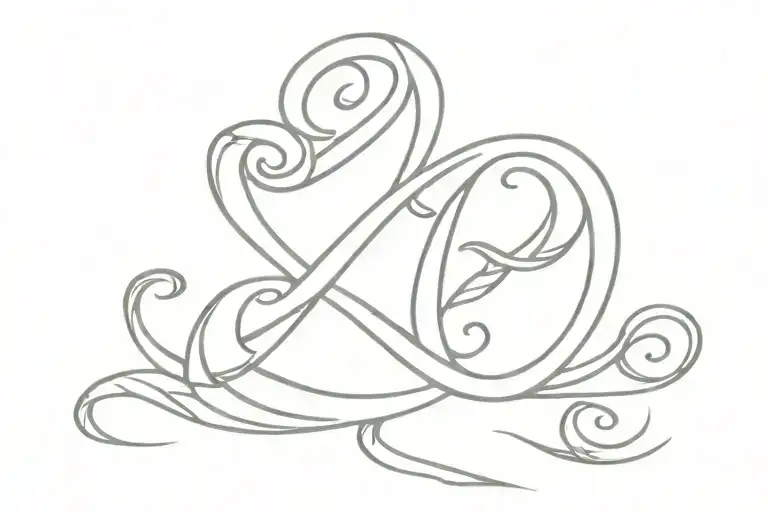 ampersand symbol with book open tattoo design idea