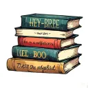Only four books stacked, To Kill a Mocking bird, Hey Boo, delete the adjectives , no birds tattoo design idea