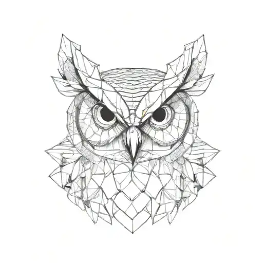 screech owl full body tattoo design idea
