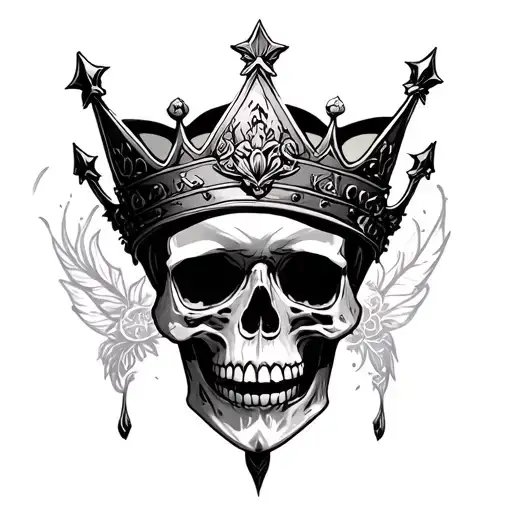 skull crown tattoo tattoo design idea