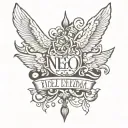 name and date tattoo design idea