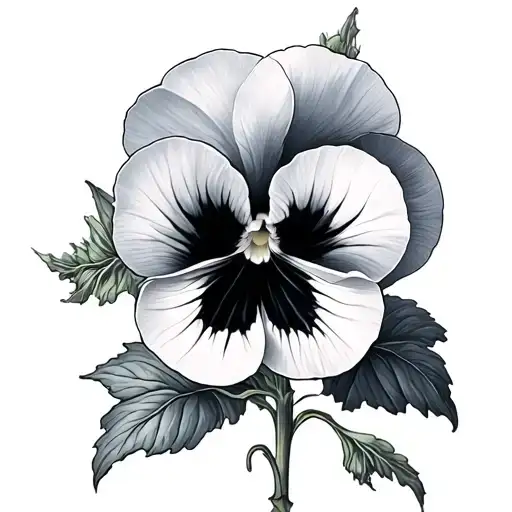 Pansy tattoo design idea
