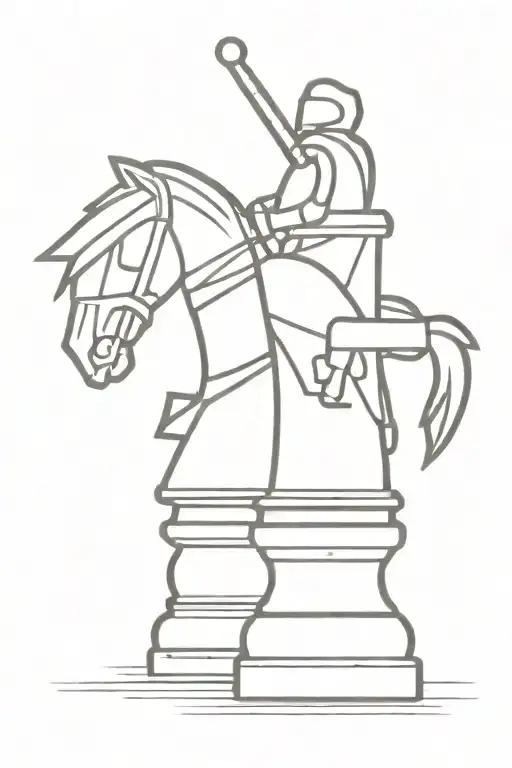 Knight chess piece tattoo design idea
