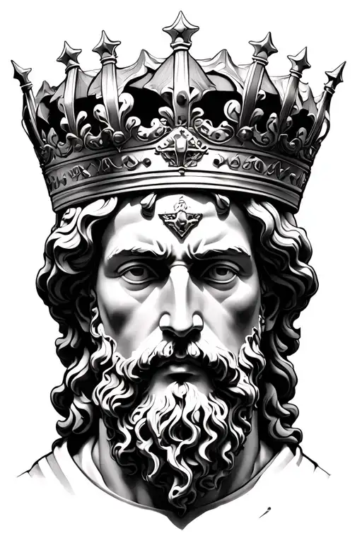 king david statue tattoo design idea