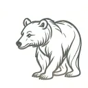 grateful dead bear standing tattoo design idea
