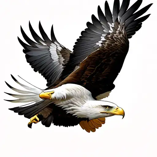 eagle soaring tattoo design idea