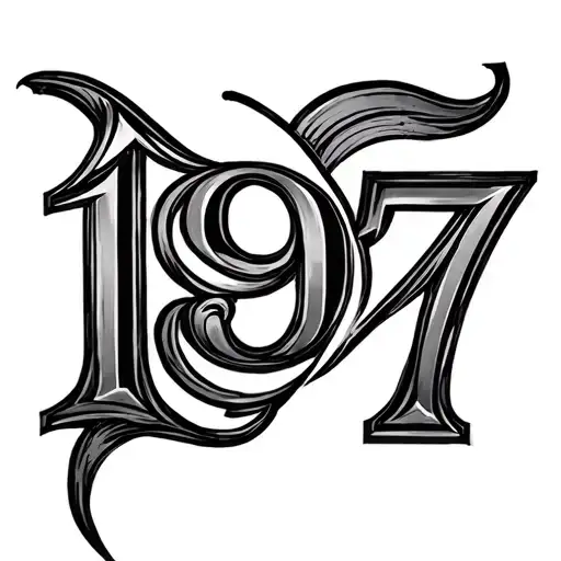 1997 Roman Numerals tattoo design idea