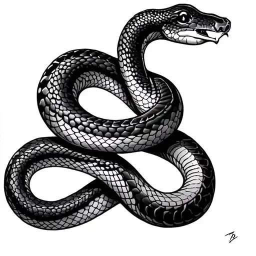 Two Headed Snake tattoo design idea