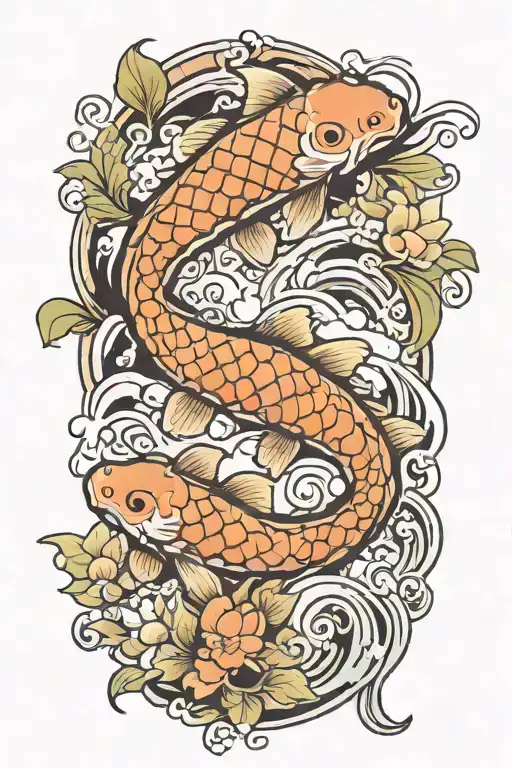 Koi Fish tattoo design idea