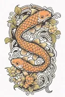 Koi Fish tattoo design idea