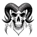 Aries Skull tattoo design idea