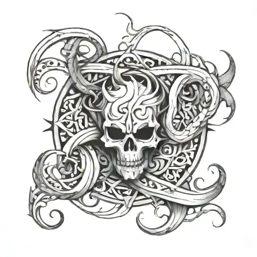 The Twisted One Symbol Blasphemous tattoo design idea