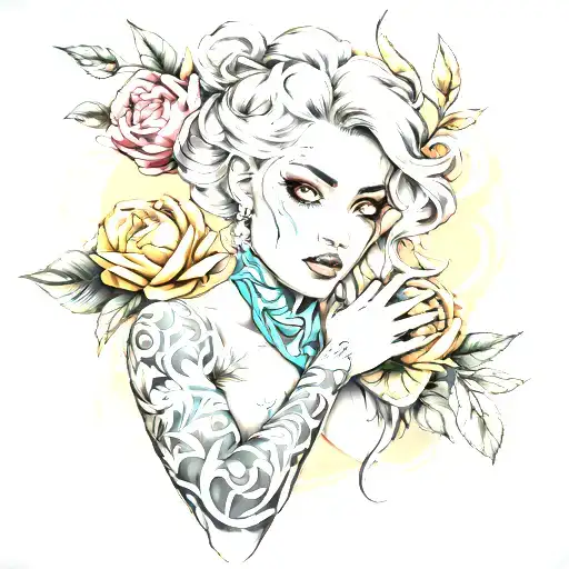 jolyne cujoh arm tattoo tattoo design idea