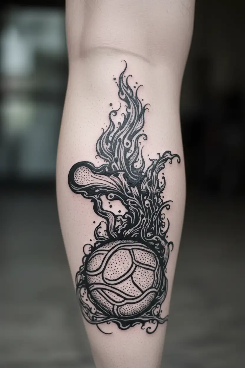 tennis ball  tattoo design idea