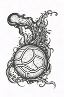 tennis ball  tattoo design idea
