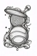 tennis ball  tattoo design idea