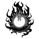 Calcifer from Howl's Moving Castle tattoo design idea