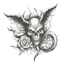 666 tattoo design idea