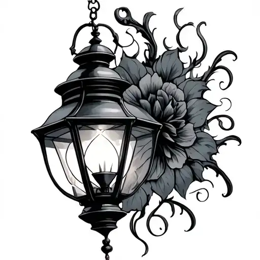 Gothic Lantern tattoo design idea