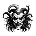 Evil Jester tattoo design idea