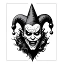 Evil Jester tattoo design idea