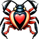 "LUV BUG" "LUV BUG" "LUV BUG" a hart shaped bug with a huge stinger tattoo design idea