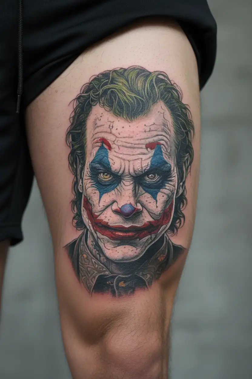 the joker heath ledger tattoo design idea