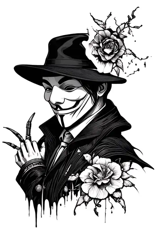 anonymous Hacker tattoo design idea