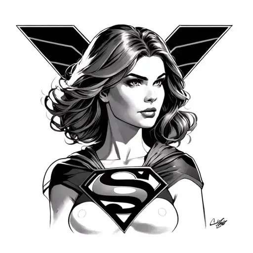 supergirl mayonnaise tattoo design idea