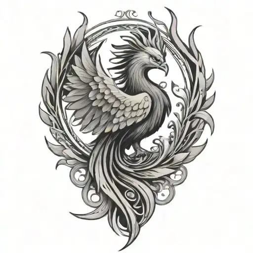 Phoenix tattoo design idea
