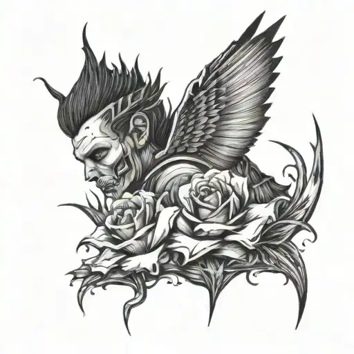 Creative illustration of the feeling of being betrayed and holding onto grudges in silence tattoo design idea