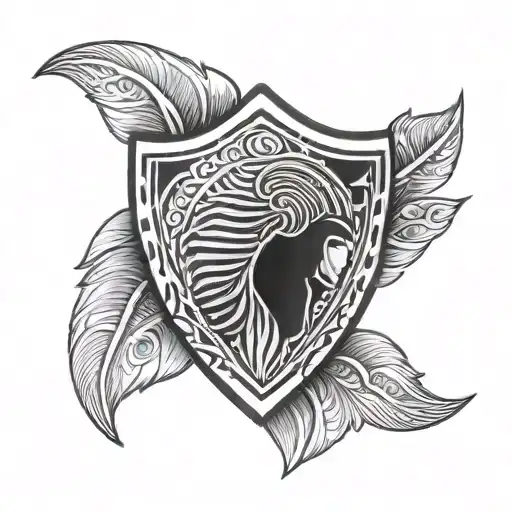 african shield tattoo design idea