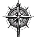 gabriell arcangel compass discovery catholic cross tattoo design idea