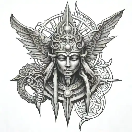 Anunnaki tattoo design idea