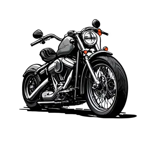 Harley Davidson motorcycle tattoo design idea
