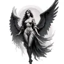 Protector Angel tattoo design idea